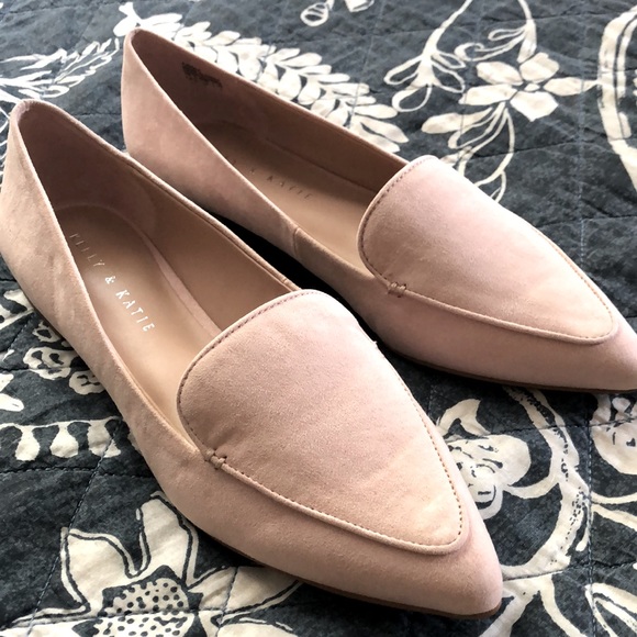 Kelly and Katie Pale Pink Pointy Toe Flat Loafers Size 7.5 - Picture 2 of 13